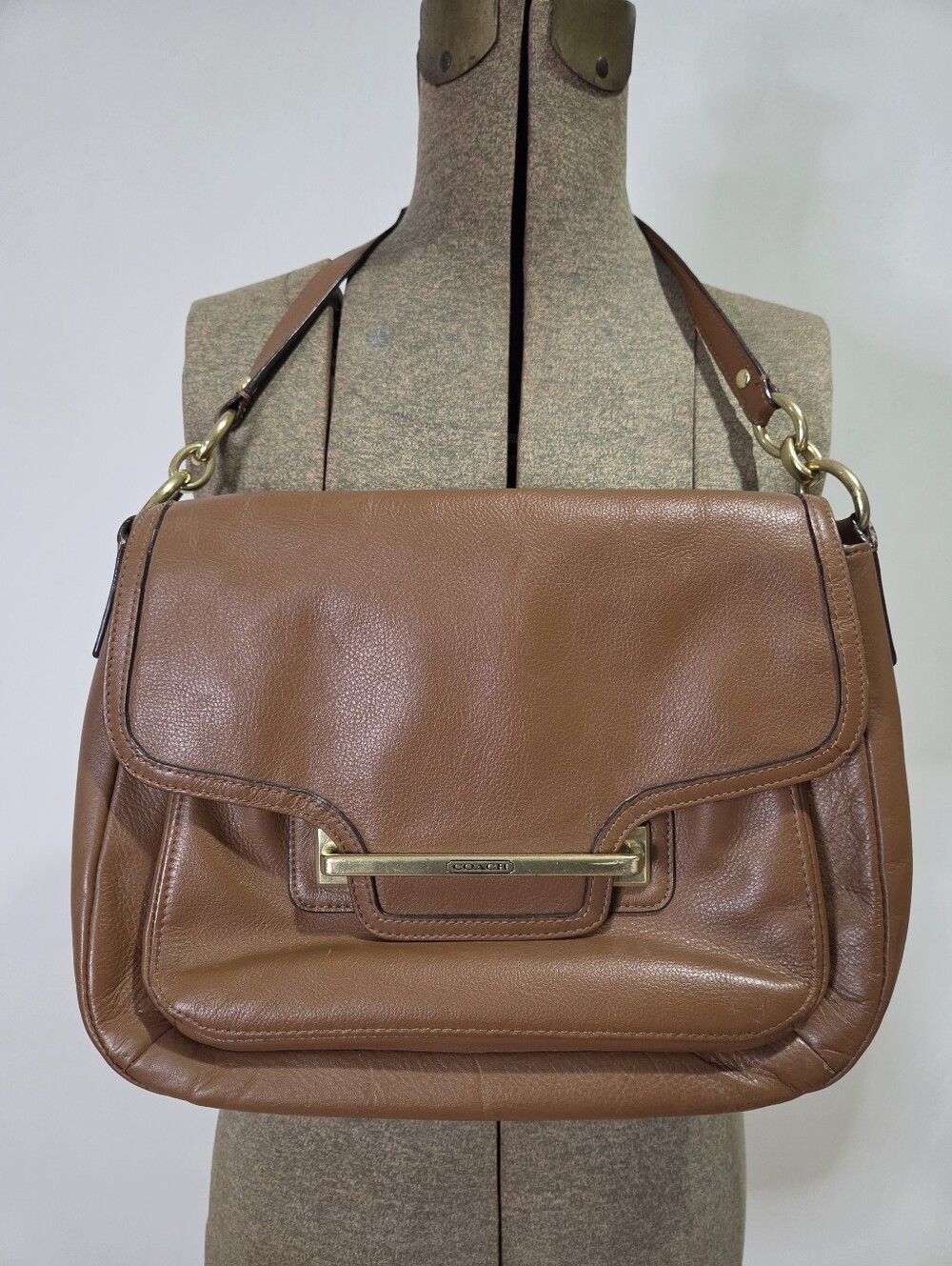 Coach Taylor Leather Flap Shoulder Bag